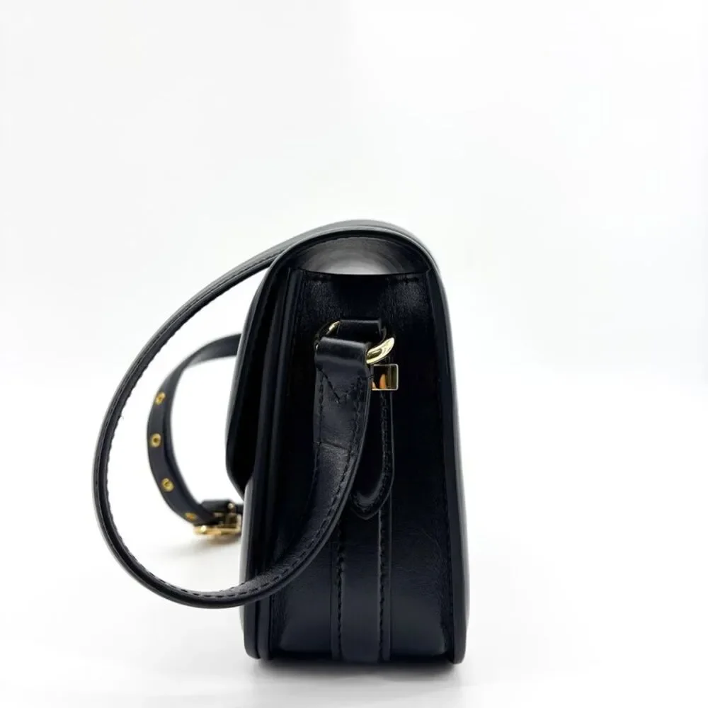 Louis Vuitton LV Pont Neuf Shoulder Bag Black Gold Hardware